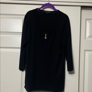 Cable and Gauge Black sweater top